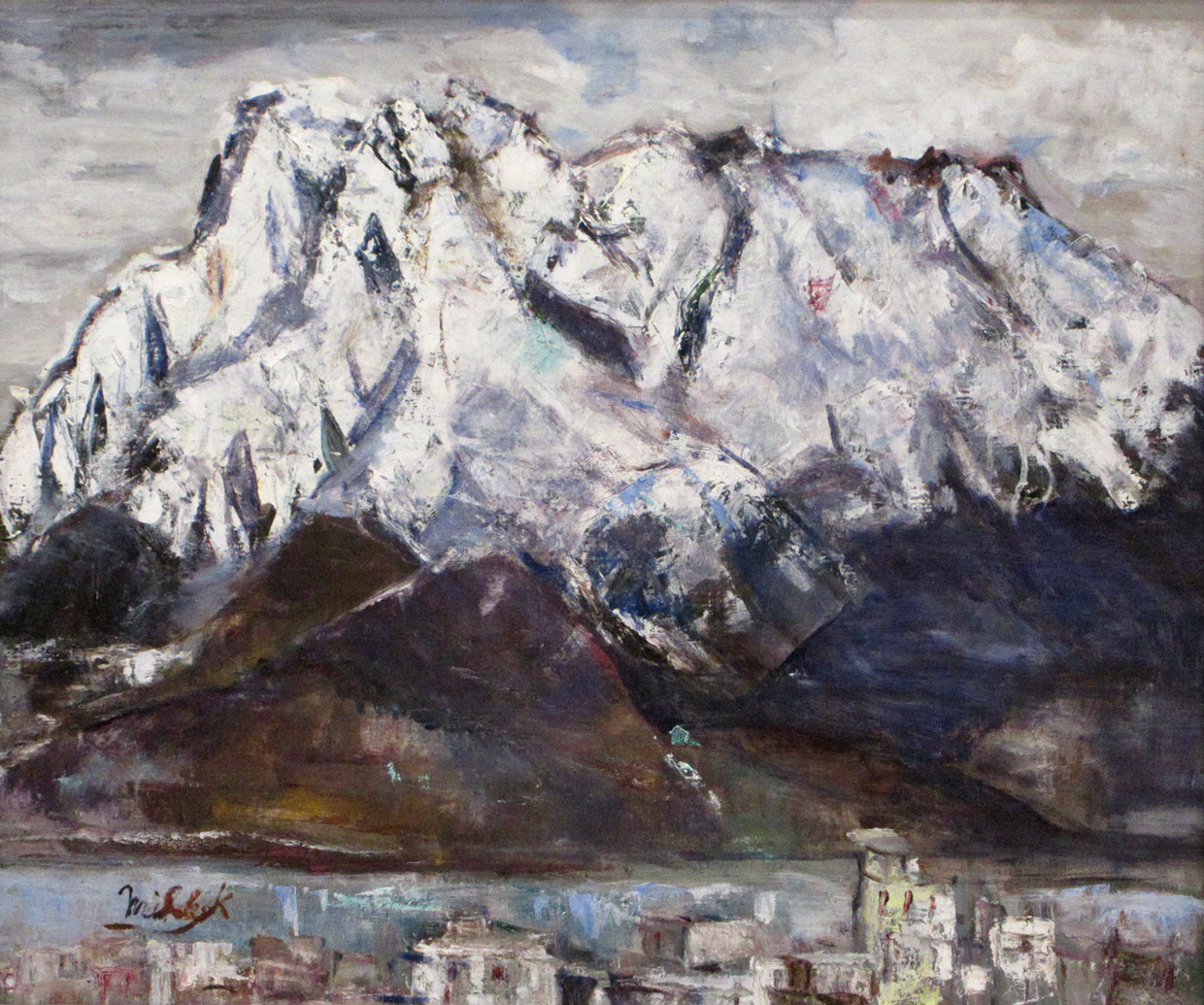 ⑭奨励賞「冠雪桜島」喜元美保子